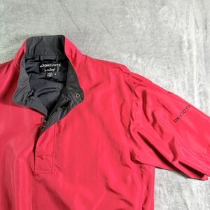 DryJoys by FootJoy Short Sleeve Golf Pullover Windbreaker Jacket XL Red